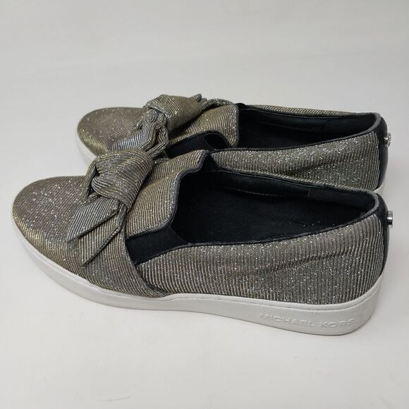 Michael Michael Kors Slip on Shoes. Silver sparkle color. Size 7M. - Picture 2 of 16